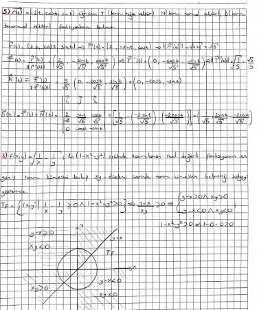 Matematik -2 Arasınav Soruları ve Cevapları