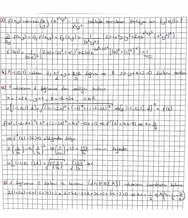 Matematik -2 Arasınav Soruları ve Cevapları