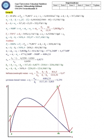 Termodinamik -2 Final Soruları ve Cevapları
