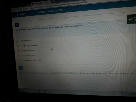İş Sağlığı ve Güvenliği Quiz Soruları