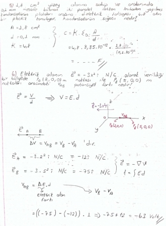 Fizik -2 Çalışma Soruları