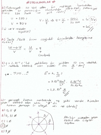 Fizik -2 Çalışma Soruları