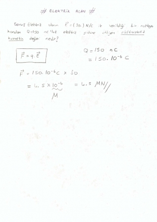 Fizik -2 Sınav Hazırlık Soruları ve Cevapları