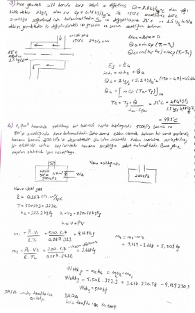 Termodinamik -2 Çalışma Soruları