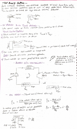 Termodinamiğin İkinci Yasası Ders Notu