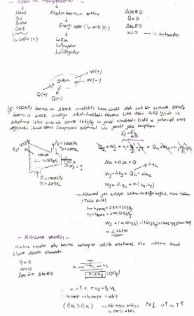 Kontrol Hacimleri İçin Kütle ve Enerji Çözümlemesi 