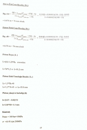 Benzinli Motor Tasarımı