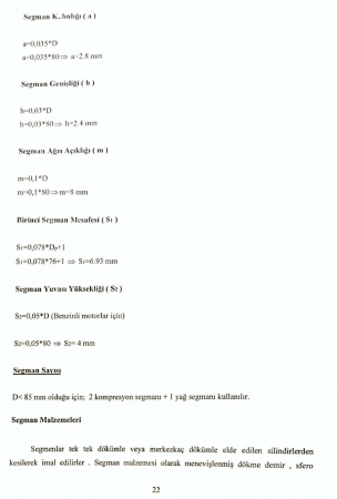 Benzinli Motor Tasarımı