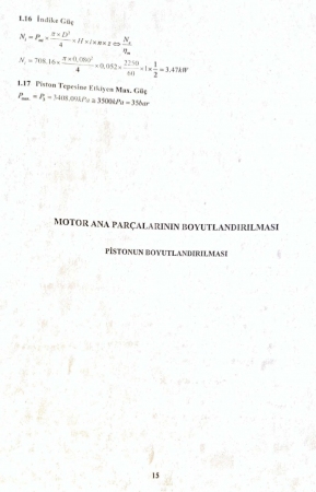 Benzinli Motor Tasarımı