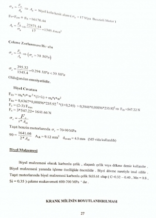 Benzinli Motor Tasarımı