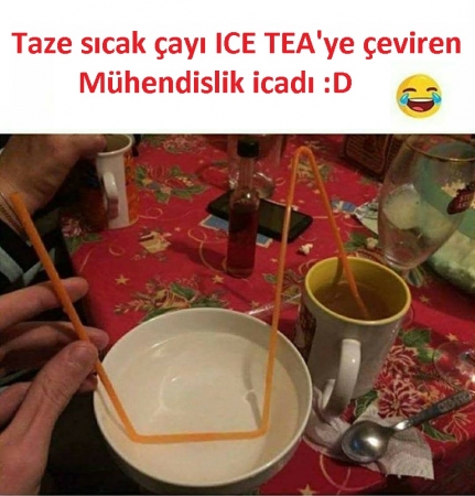 Taze sıcak çayı Ice Tea'ye çeviren mühendislik icadı :D