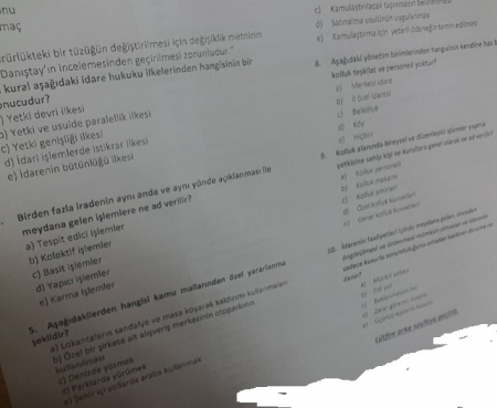 Maliye Bölümü İdare Hukuku Dersi