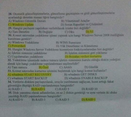 Sunucu İşletim Sistemi Final Soruları ve Cevapları