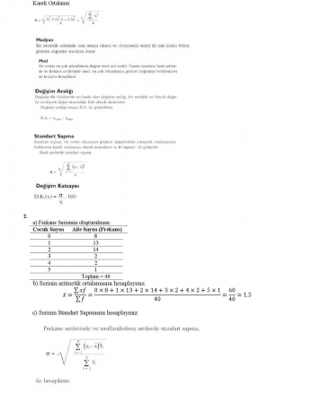 Mühendislikte İstatistik Dersi Vize Soruları ve Cevapları -2017