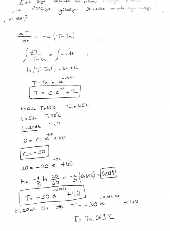 Mühendislik Matematiği -1 Vize Soruları ve Cevapları -2017