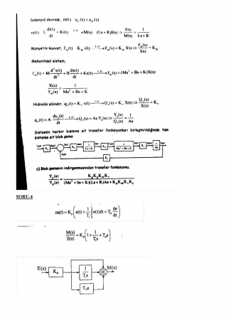 Sistem Dinamiği ve Kontrol Dersi Final Soruları ve Cevapları -2018
