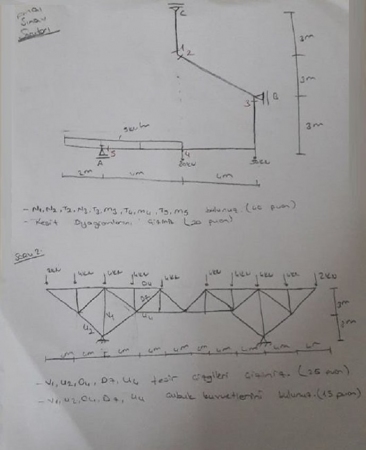 Yapı Statiği Dersi Final Soruları