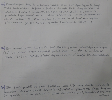 Zemin Mekaniği -1 Final Soruları