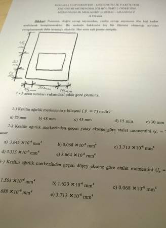 Mühendislik Mekaniği-2 Vize Soruları