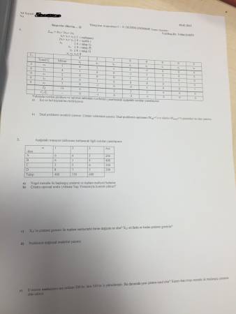 Yöneylem-1 Final Soruları