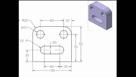 Catia Programı Örnek Parça Çizimleri - Çizim 2