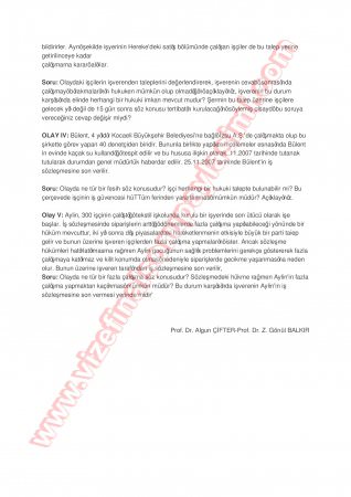 İş Ve Sosyal Güvenlik Hukuku Vize Soruları