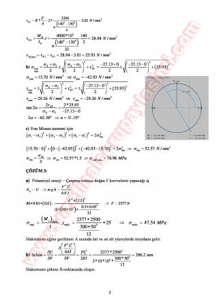 Mukavemet-2 Final Soruları Ve Cevapları-2012