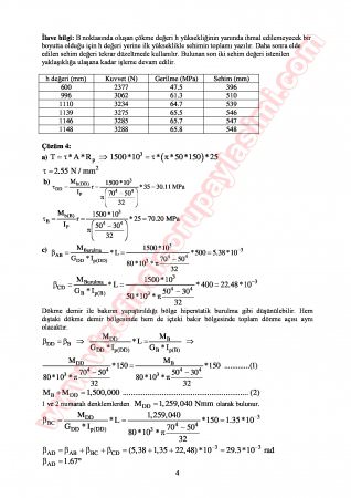 Mukavemet-2 Final Soruları Ve Cevapları-2012