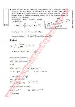 Mekanik Titreşimler Vize Soruları Ve Cevapları-2011