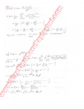 Kompleks Analiz-1 Final Soruları Ve Cevapları-2014