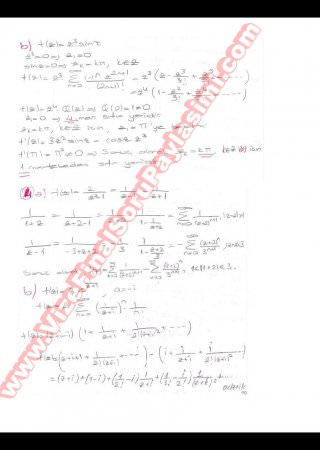 Kompleks Analiz-1 Final Soruları Ve Cevapları-2014