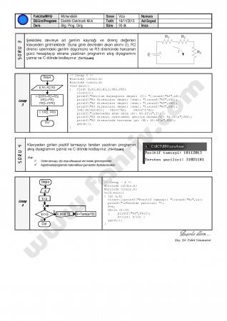 Bilgisayar Programlama Giriş Vize Soruları-2013