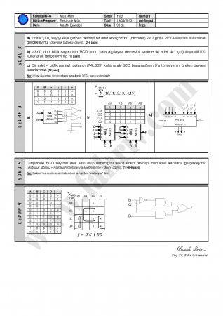 Mantık Devreleri Vize Soruları Ve Cevapları-2013