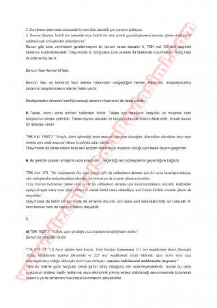 Borçlar Hukuku Final Soruları Ve Cevapları