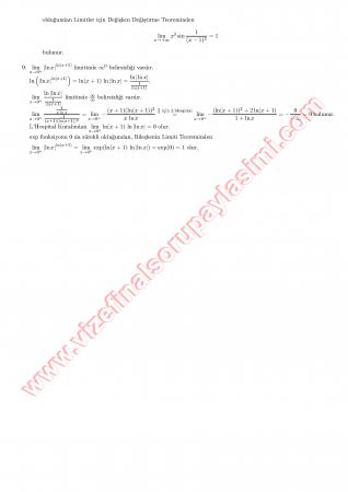 Analiz-1 Final Soruları Ve Çözümleri-2012