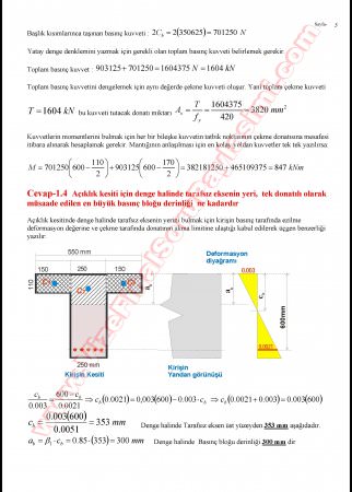 Betonarme-1 Bütünleme Soruları Ve Cevapları