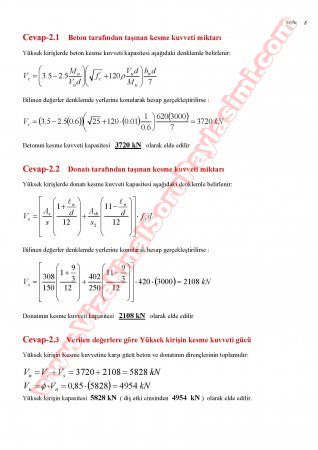 Betonarme-1 Bütünleme Soruları Ve Cevapları