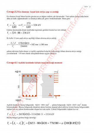 Betonarme-1 Bütünleme Soruları Ve Cevapları