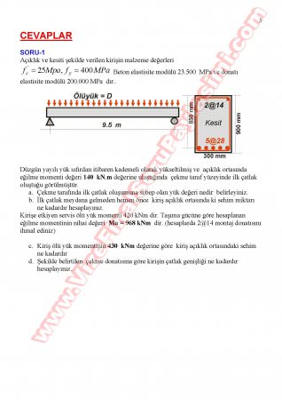 Betonarme-2 Vize Soruları Ve Cevapları