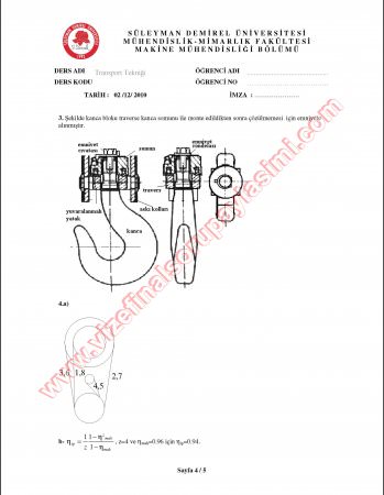 Transport Tekniği Sınav Soruları Ve Cevapları