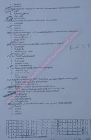 İktisada Giriş -2 Final Soruları