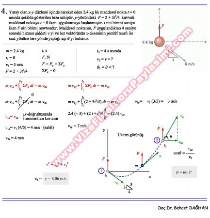 Dinamik Dersi Bütünleme Soruları ve Cevapları