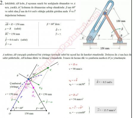 Dinamik Dersi Final Soruları ve Cevapları
