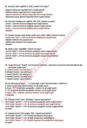 Wep Tasarımı Final Çalışma Soruları ve Cevapları