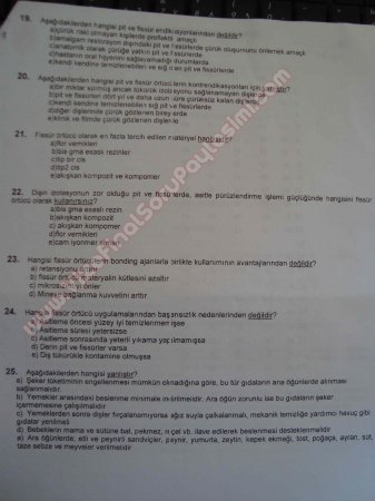 Pedodonti 2.Vize Soruları 2011