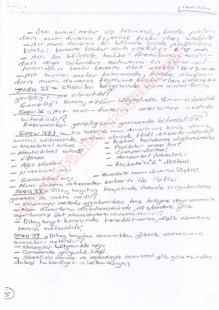 Protetik Diş Tedavisi 1.Vize Soruları