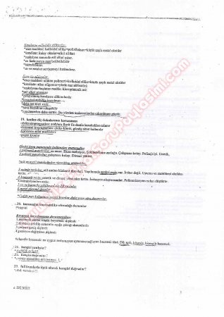 Protetik Diş Tedavisi Çıkmış Sorular 2