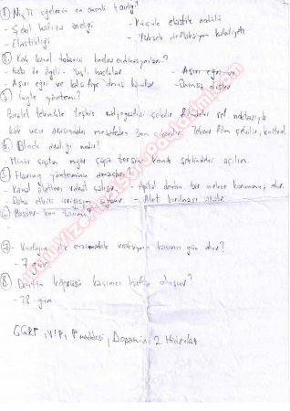 Endodontiye Giriş Çalışma Soruları