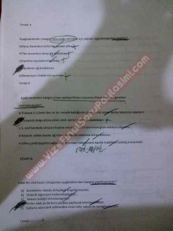 Endodontiye Giriş Çıkmış Sorular