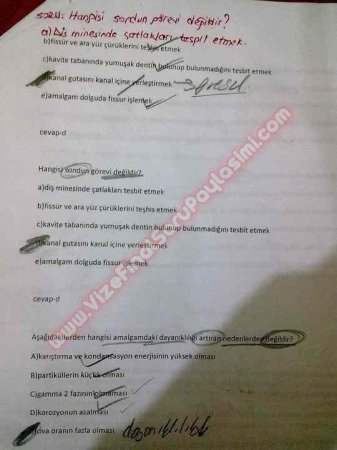 Endodontiye Giriş Çıkmış Sorular